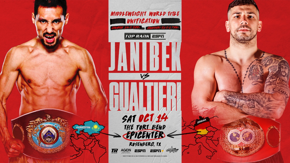 دانلود رویداد بوکس : Top Rank Boxing on ESPN: Janibek vs. Gualtieri