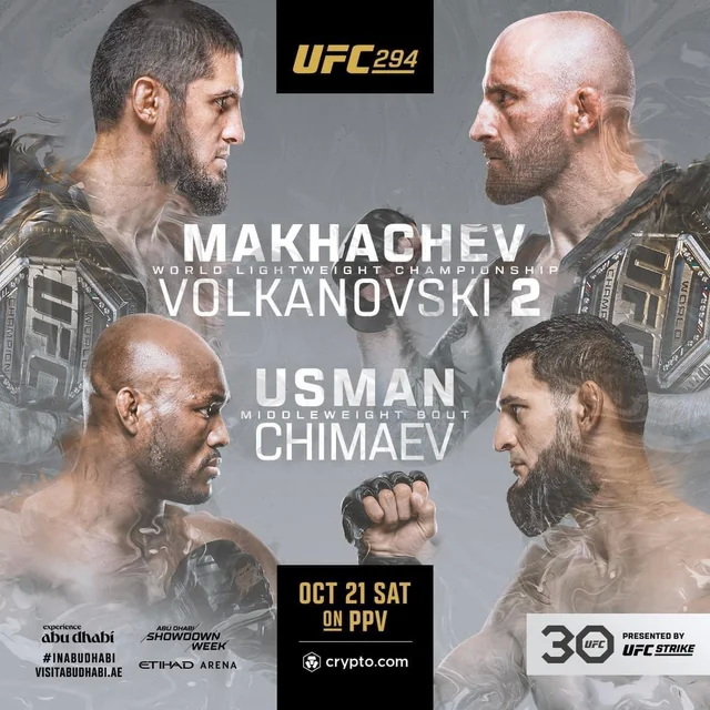 دانلود  رویداد یو اف سی   294 :  UFC 294: Makhachev vs. Volkanovski 2