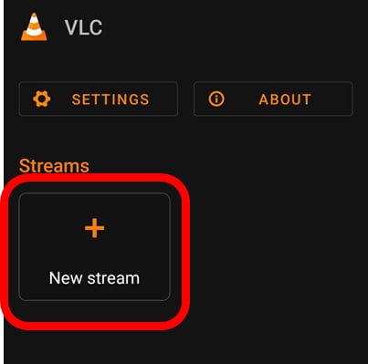 Mobile VLC New Stream