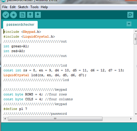 تصویری از محیط نرم افزار Arduino IDE