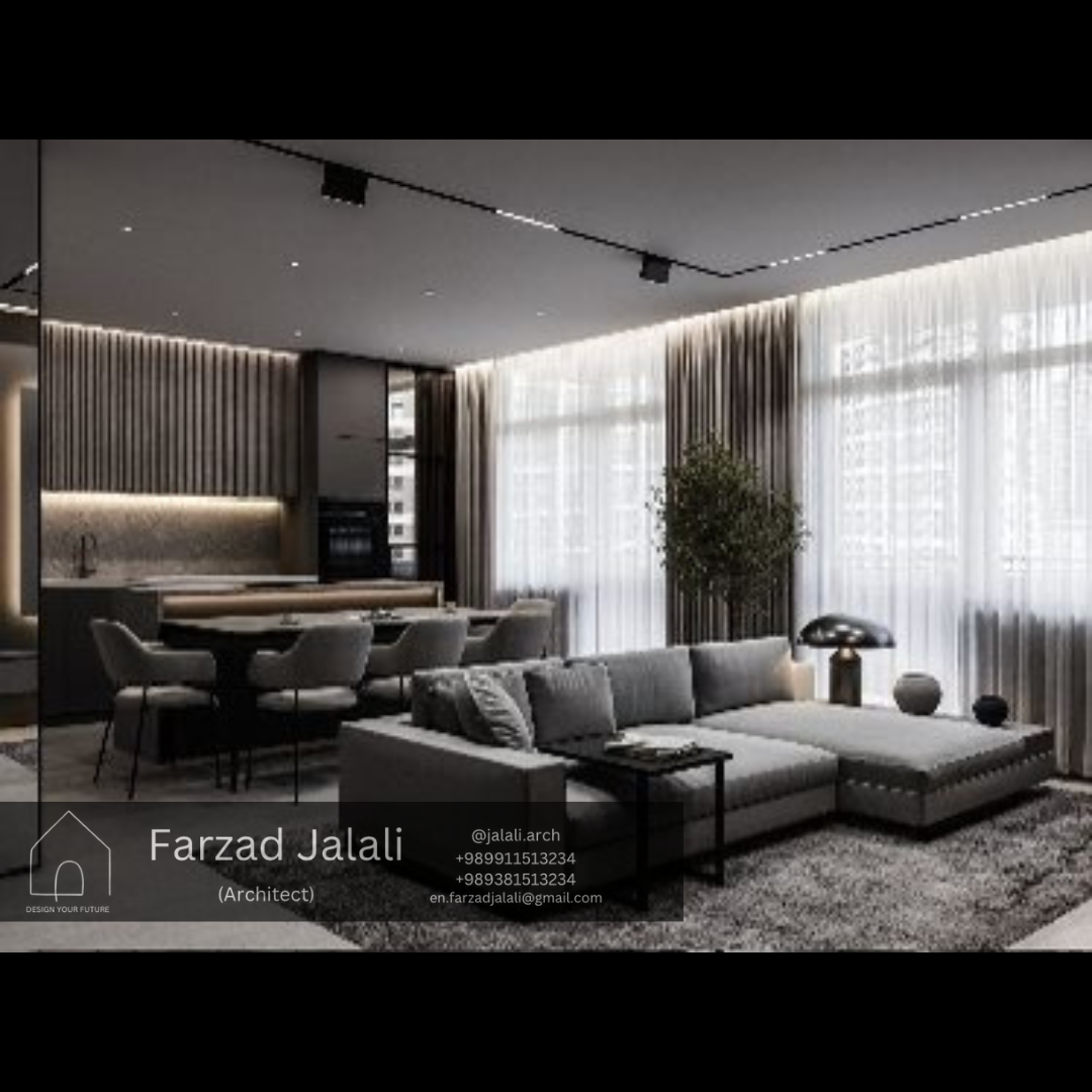 طراحی داخلی واحد آپارتمانی-سبک مدرن