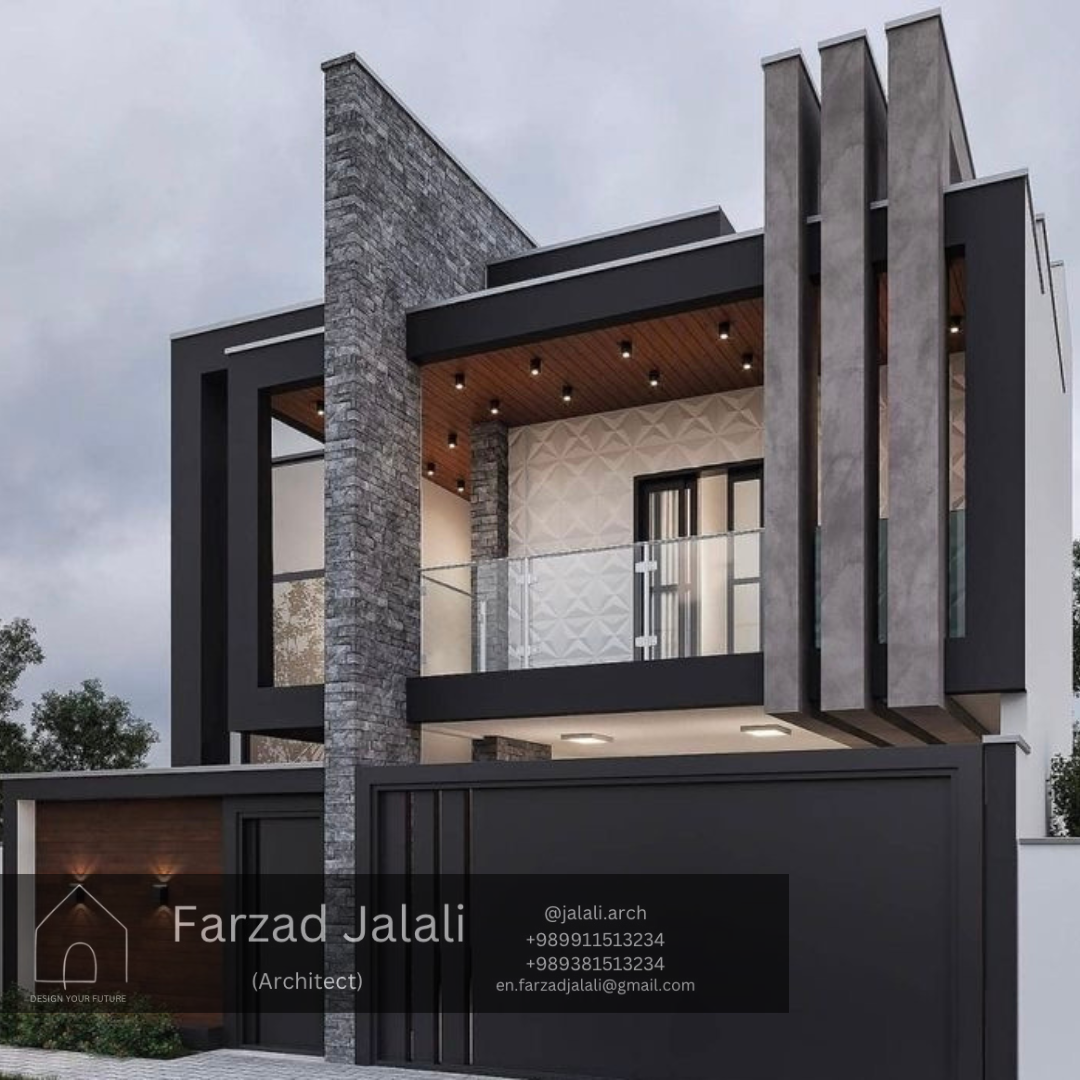 باسازی نما ویلا-سبک مدرن