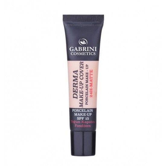  کرم پودر گابرینی Gabrini سری Derma SPF15 شماره 102 حجم 40 میل