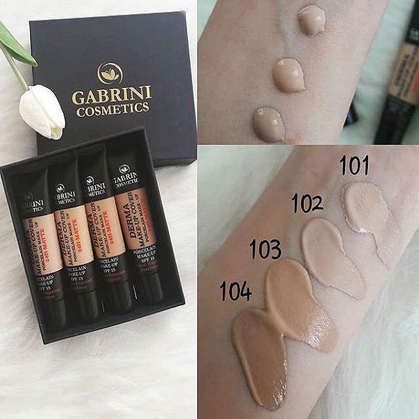    کرم پودر گابرینی Gabrini سری Derma SPF15 شماره 102 حجم 40 میل