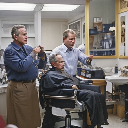 جرج بوش در حال آرایش کردن هوش مصنوعی